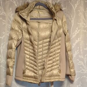 Michael Kors Women's Beige Puffer Coat
